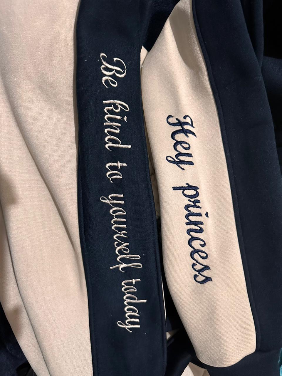 Ensemble Hoodie Contrasté "Hi Princess"